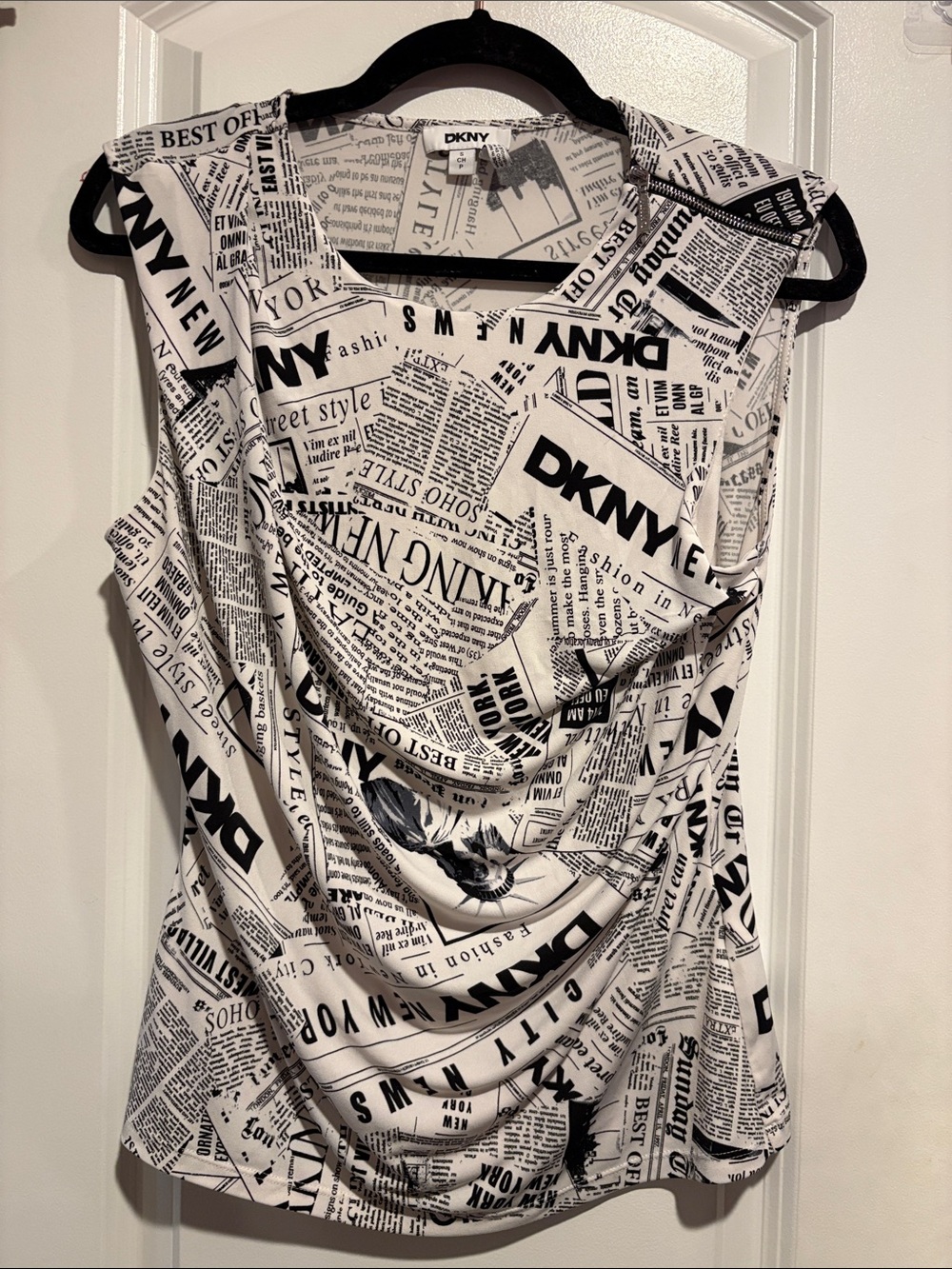 DKNY Ruched NYC Top
